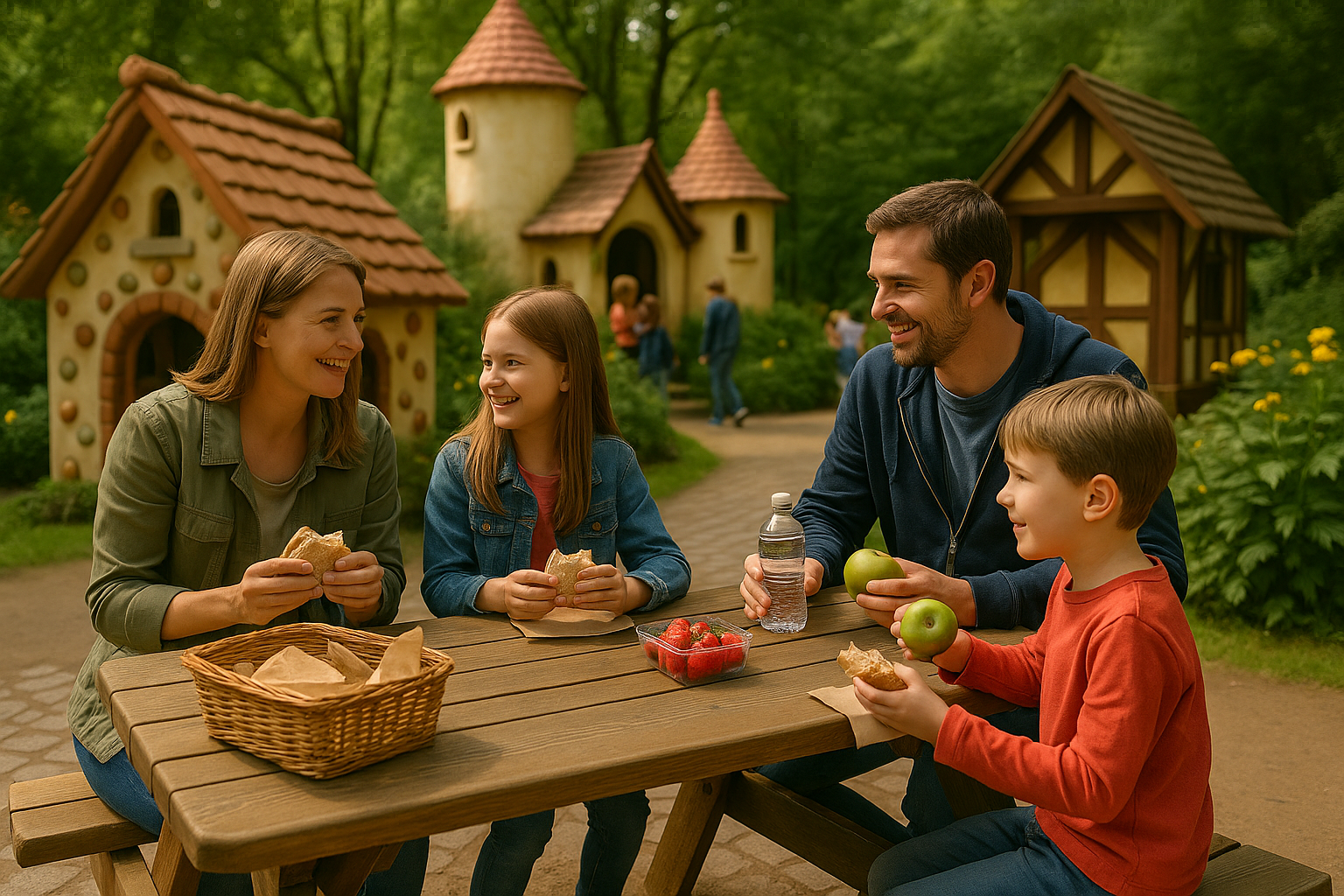 Familie beim Picnick